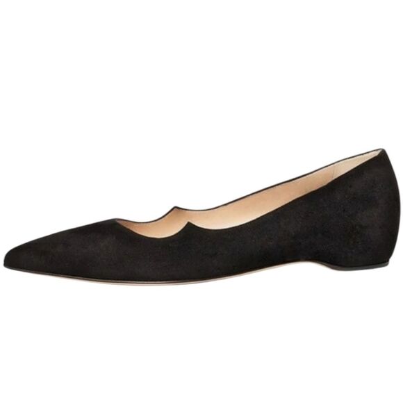 Paul Andrew Shoes - Paul Andrew Zoya Suede Flats in Gravel - Size 9 - Box, Dust Bag, Care Card